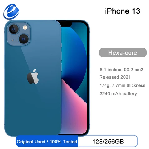 Apple iPhone 13 Smartphone – 6.1-inch Super Retina XDR OLED, A15 Bionic, 128GB, Unlocked