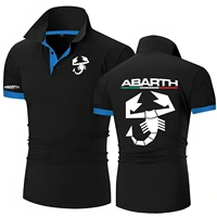 Polo d'été Abarth Scorpion Logo hommes Polo mode pull HipHop Harajuku mâle à manches courtes marque polos t-shirt 4