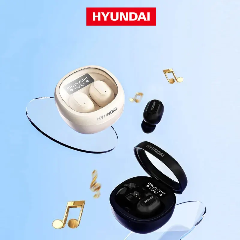 Оригинальные беспроводные Bluetooth 5,3 наушники HYUNDAI HY-T11 TWS, Hi-Fi стереонаушники с длительным временем работы, игровые наушники светодиодный с дисплеем