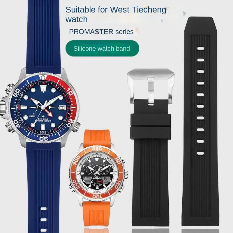 Deluxe Quick Release Silicone Watch Band - Premium Rubber Men's Strap