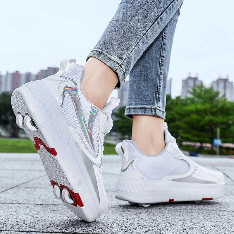 Roller Skate Shoes Boys Fashion Sport Boots Wheels Sneakers Kids