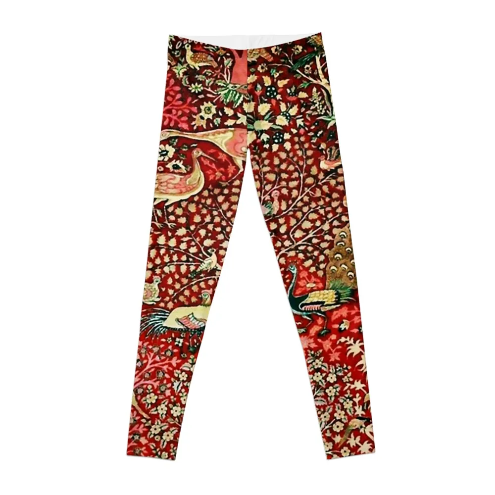 Tappeto Persiano Antico Bird Tree Flowers Ca. 1600 Leggings Con Stampa Top Da Palestra Per Leggings Da Donna Per Ragazze