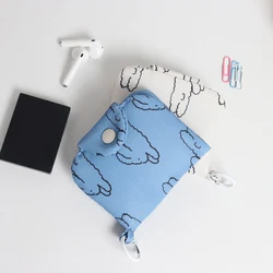 INS Lovely Student Coin Purse Card Simplicity Floral Korean Fashion Wallet Card Holder For Girls Portable Cute Small Storage Bag