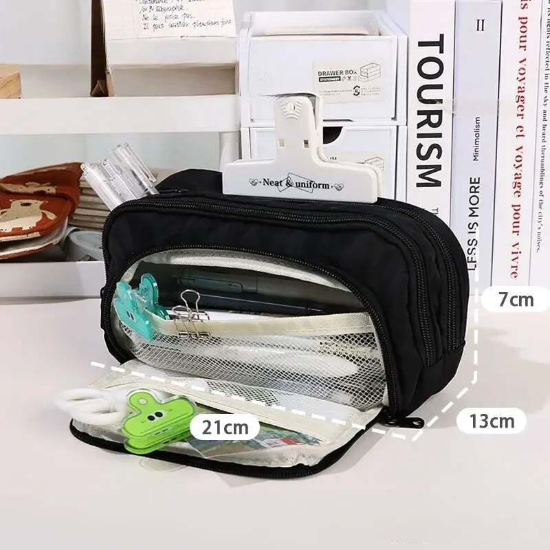 Versatile Large Capacity Portable Stationery and Cosmetics Bag