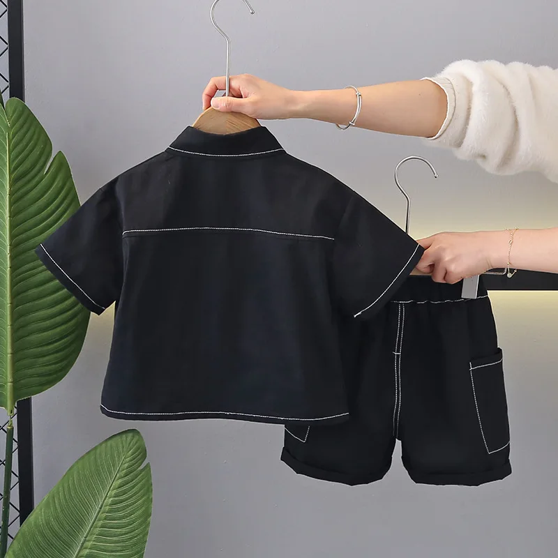 Summer Kids Clothes Set Korean Style Boys Suit