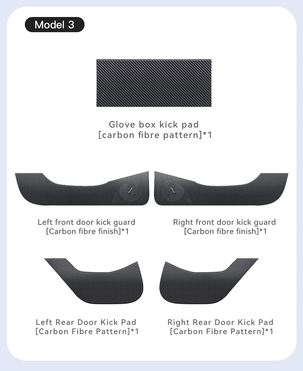 Car Door Anti-Kick Pad For Tesla Model 3 Y Juniper Highland Sticker Trim Kit Sid