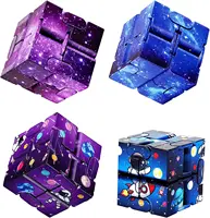 Infinity Magic Cube Starry Sky Square Puzzle Toys Four Corner Maze Toys Children Adult Decompression Relaxing Hand-Held for ADD 1