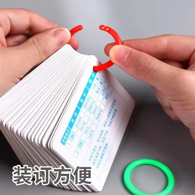 50 Pcs 15mm Plastic Ring Binder DIY Albums Circle Loose-leaf Book Hoops Opening Office Binding Supplies Photo Album