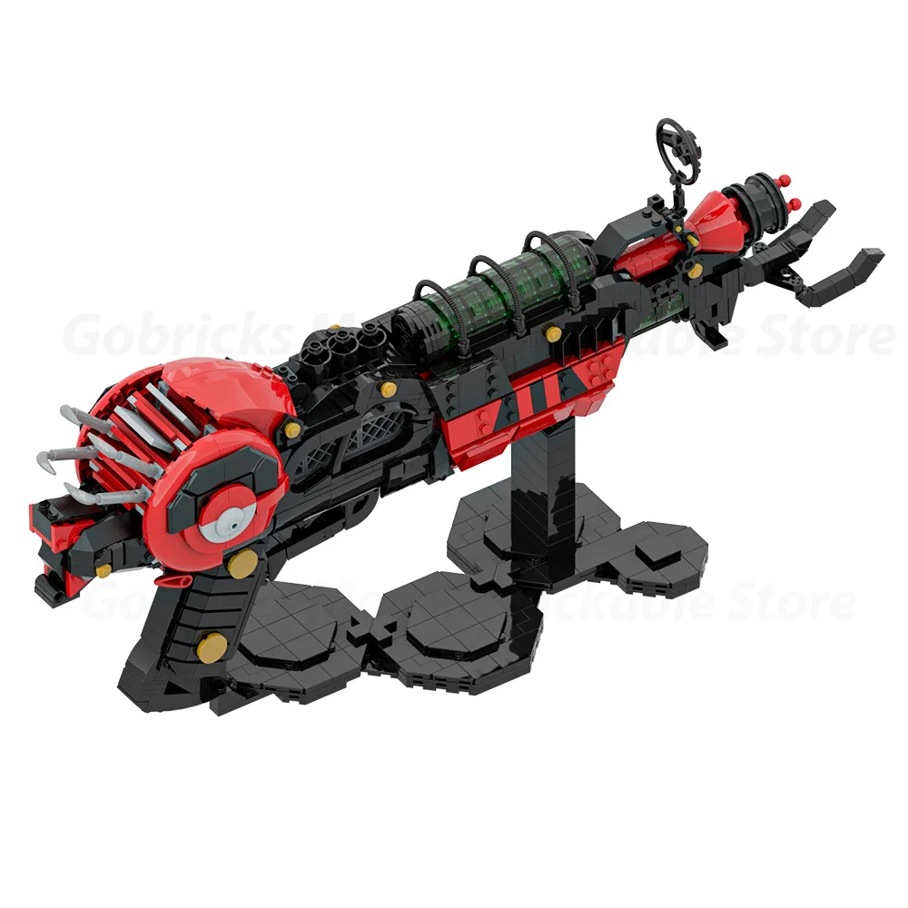 고브릭스 MOC 콜 오브 듀티 레이건 마크 2 브릭 모델 레이건 마크 II 빌딩 블록 레이저 건 DIY 게임 장난감 선물