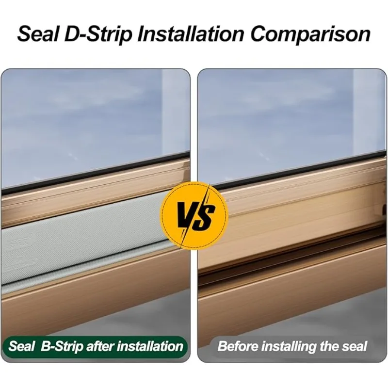 Self-Adhesive Window Seal Strip Set - Windproof, Soundproof, and Dustproof Draft Stopper for Sliding Windows and Doors