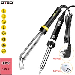 DTBD 80W High-power Electric Soldering Iron Constant Temperature 550℃  for Welding Solder Repair Pencil Tools 220V US/EU Plug