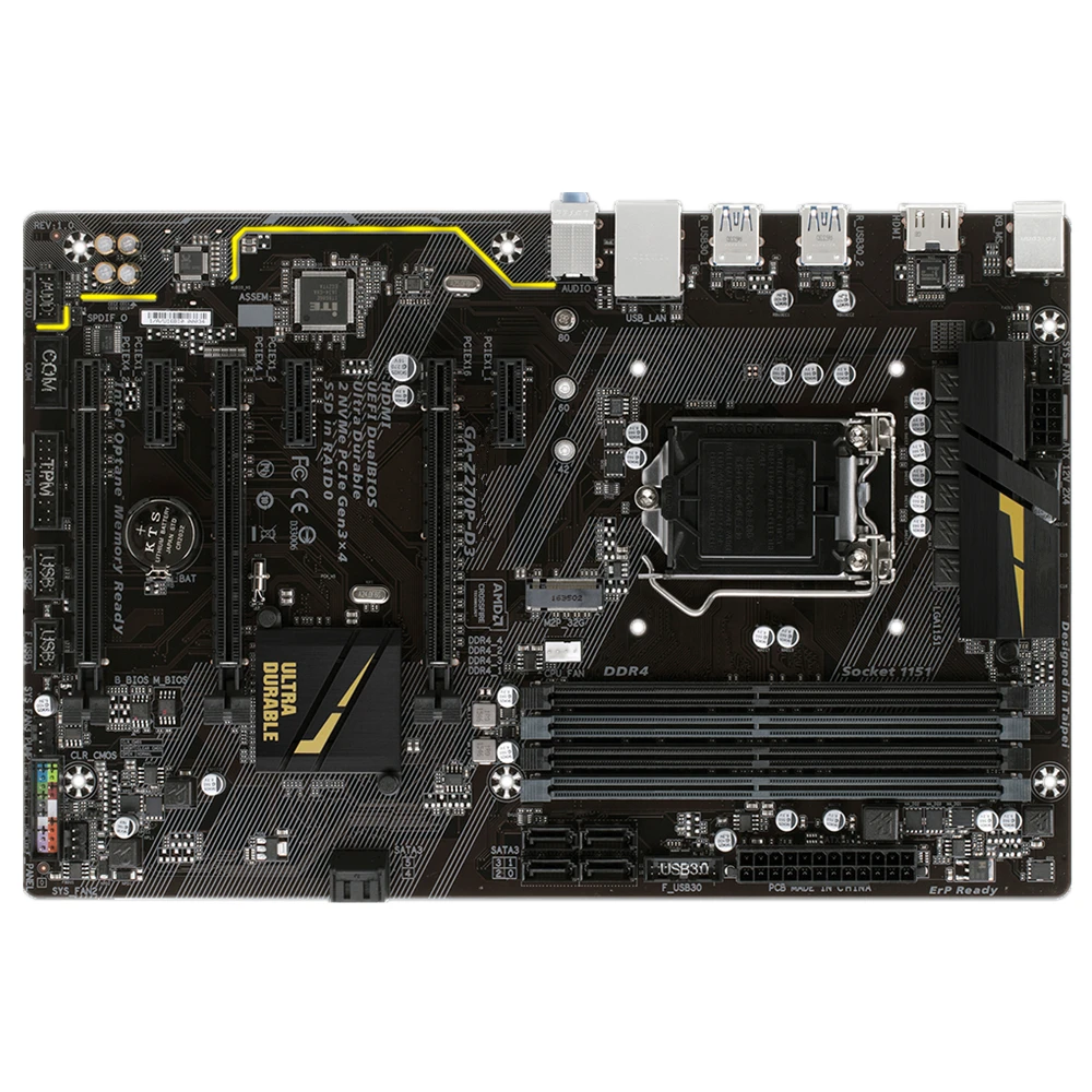 

For GA-Z270P-D3 Motherboard DDR4 LGA 1151 DDR4 For Intel Z270 64GB USB3.1 HDMI Desktop Mainboard