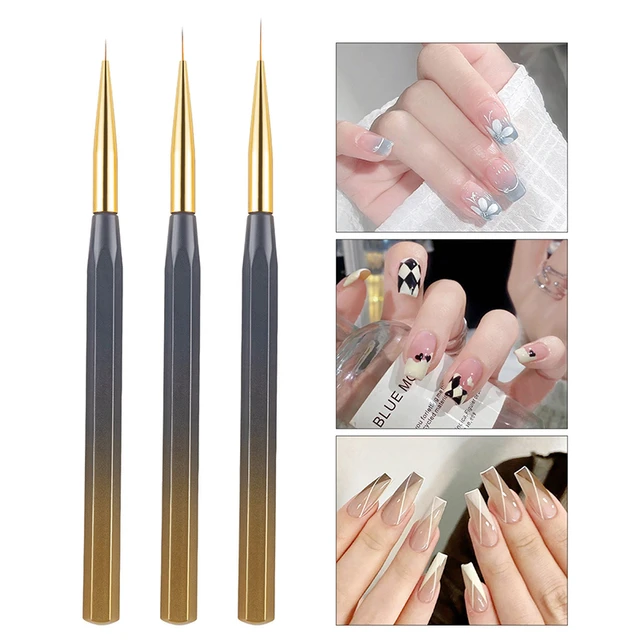 1pcs French Stripe Nail Art Liner Brush Painting Pen Tools Acrylic UV Gel  Drawing Brush For Manicure Professional Salon Design - AliExpress