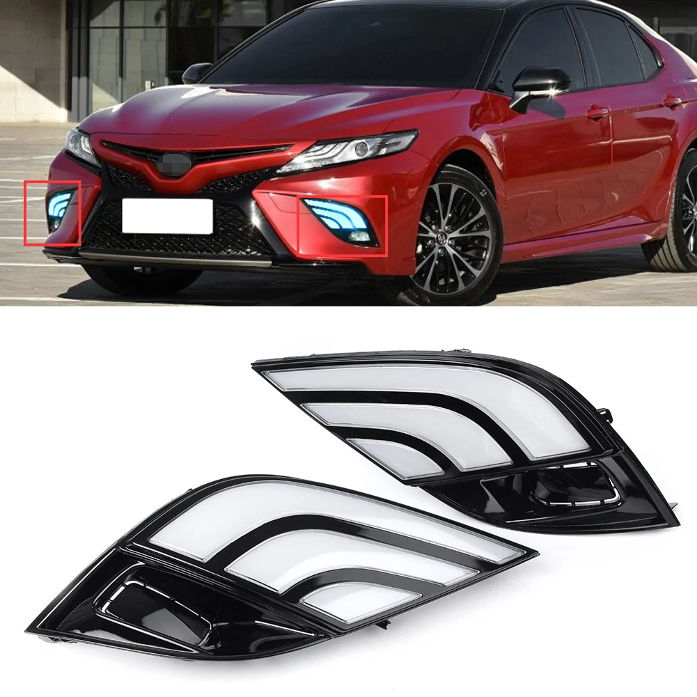 

LED Daytime Running Light Turn Signals for Toyota Camry 2018 White Yellow Blue