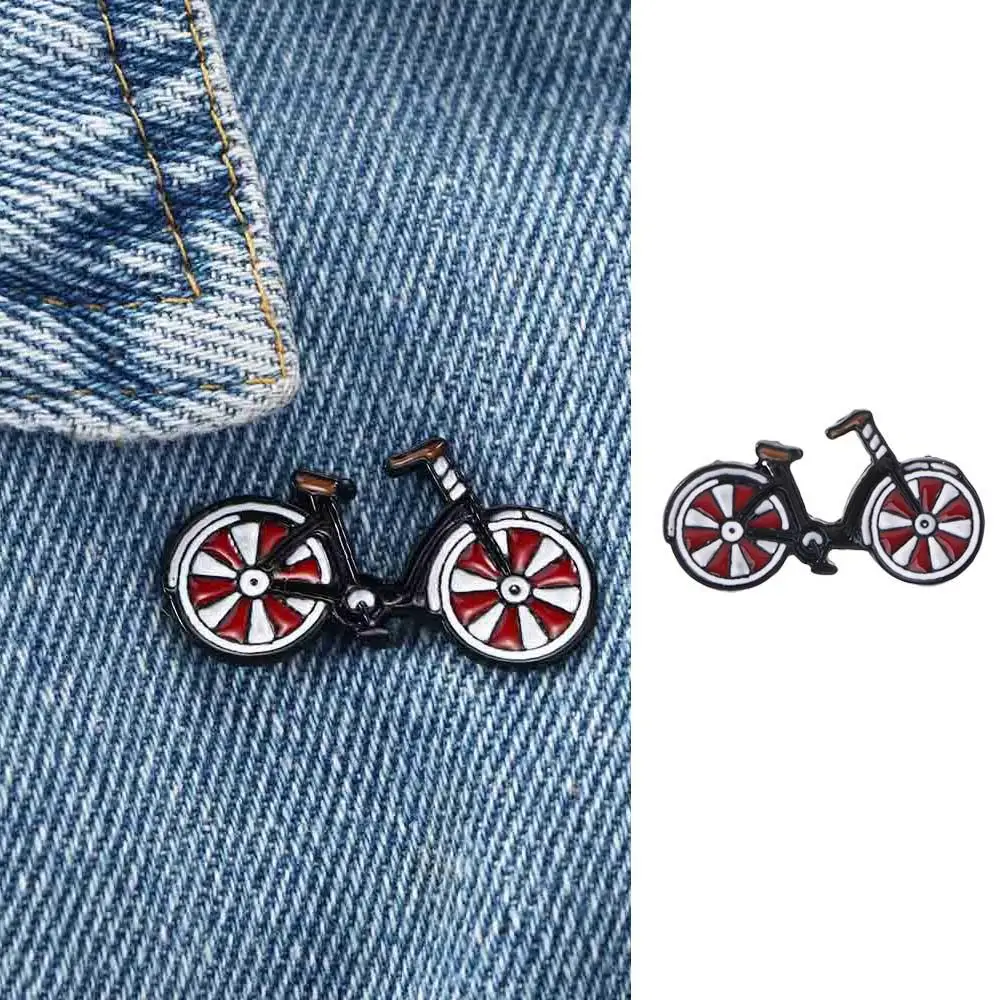 

Cartoon 1PC Alloy Unisex Biker Gift Enamel Pin Sports Lapel Pins I Love My Red Bicycle Pin Cyclists Badges Bike Brooch