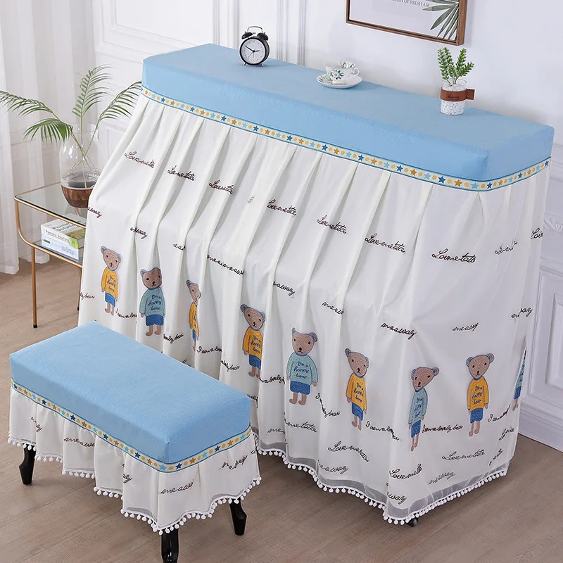 

Cartoon Embroidered Piano Cover All-inclusive Middle Part Yamaha Piano Full Cover Simple Dust Cover