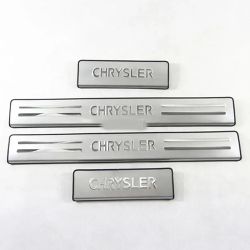 Car-covers 304 Stainless Steel Side Door Sill Scuff Plate Sills Trim fit For 2011-2015 Chrysler 300C Car styling