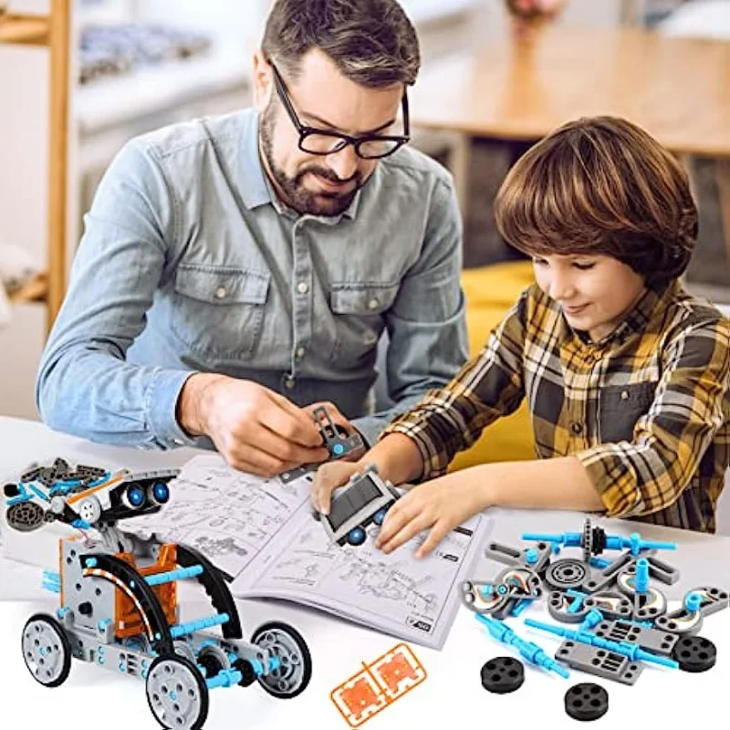12-in-1 STEM Solar Robot Kit Educational Science Experiments for 8-13 Year Olds