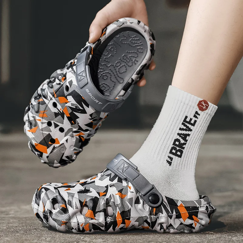 Men's Camouflage Casual Sandals - Outdoor & Beach Clogs