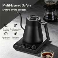 Bouilloire électrique intelligente à température constante 1000W, 700ml, pour café infusé à la main, avec bec col de cygne, idéale pour préparer du lait en poudre 1