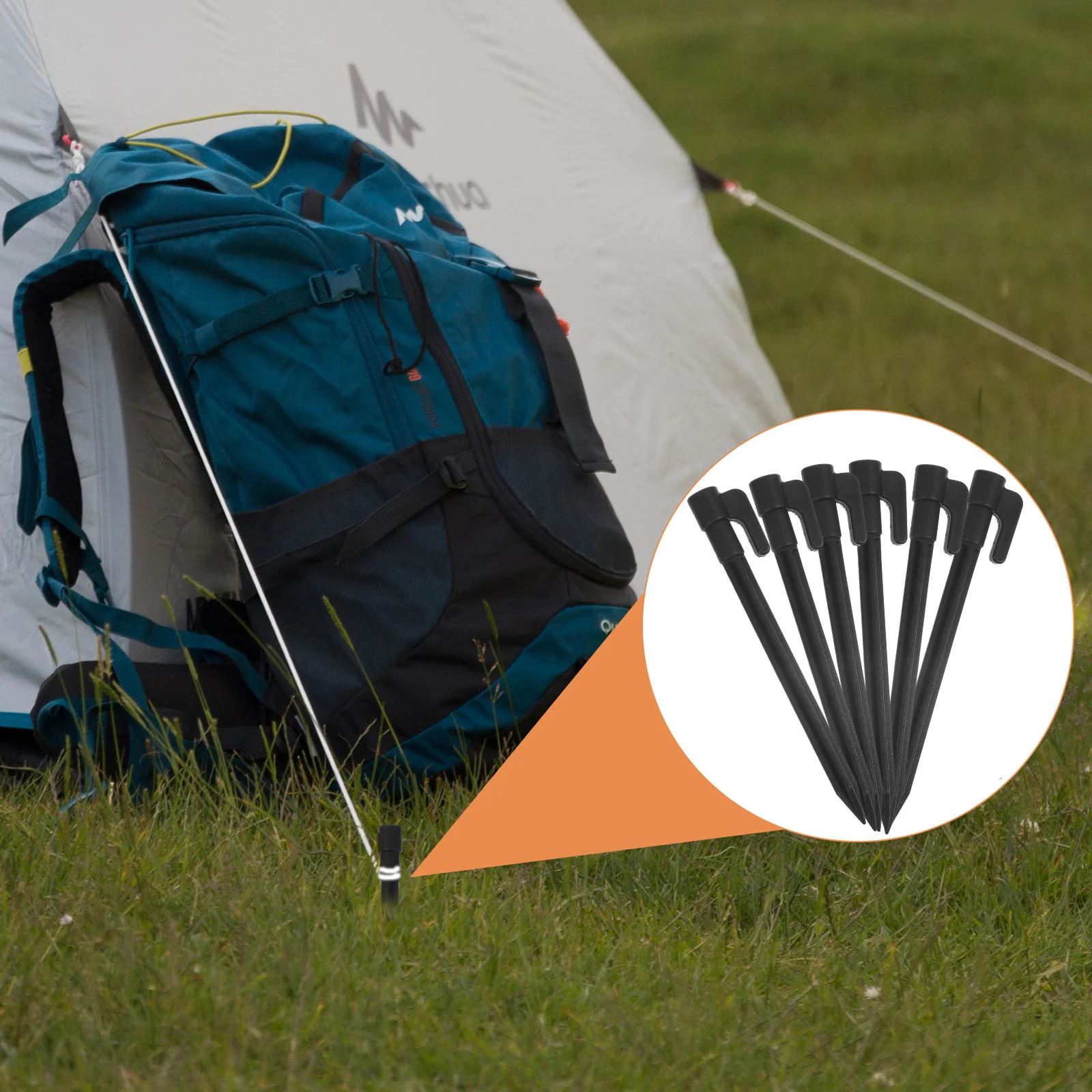 

30 шт. садовый ворс для палатки для кемпинга, инструмент, стержни, портативные Стекловолоконные стержни, колышки, гвозди, украшение для газона