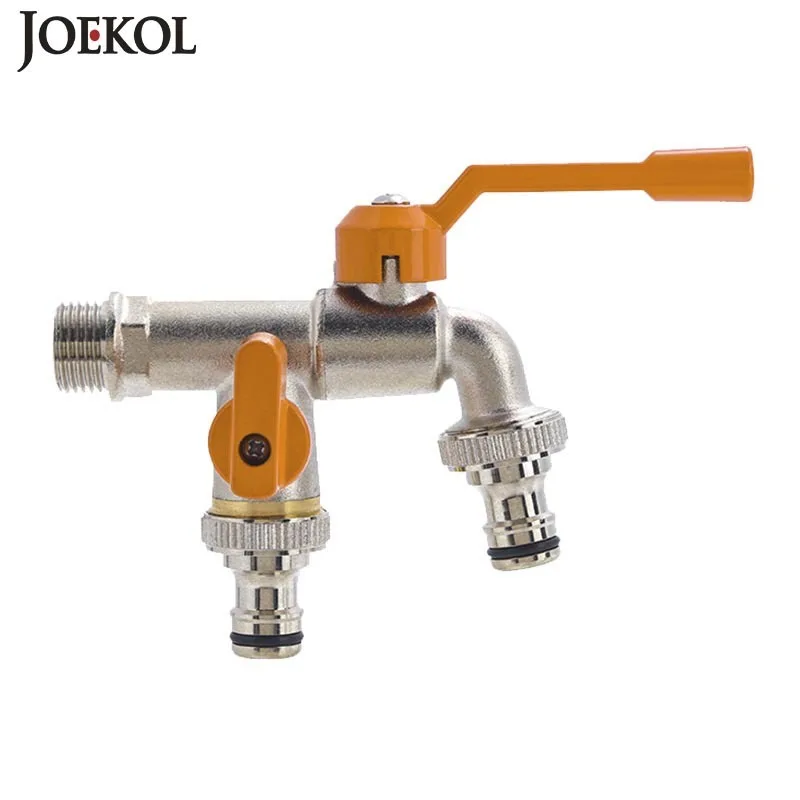 

Garden Hose Faucet Adapter 1/2 "IBC Water Tank Tap Connector 2-way 1-way Flush Brass Faucet Connector Ball Valve