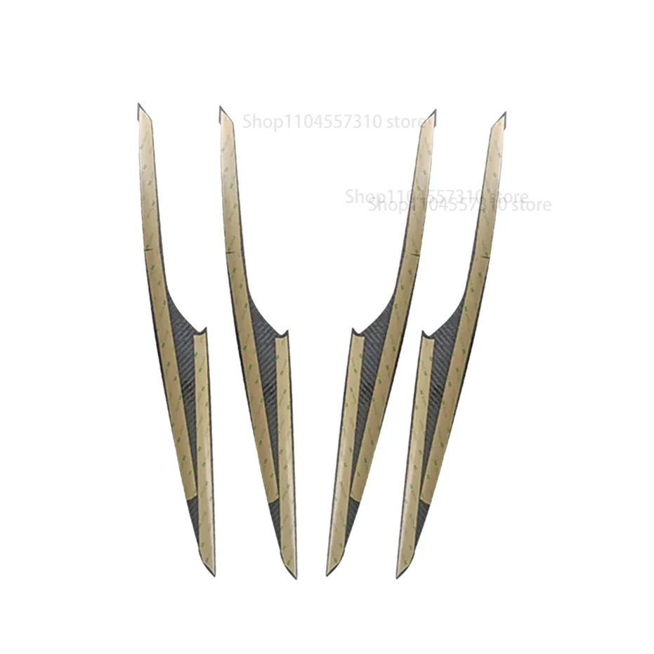 4pcs 탄소 섬유 인테리어 액세서리 BMW X3 G01 2023up 용 내부 도어 핸들 패널 장식 커버 트림