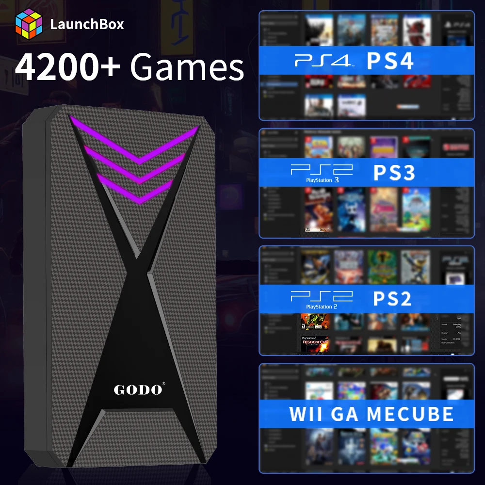 

Launchbox System Gaming Hard Drive 2TB With 4200+ Games For PS4/Wii/PS3/PS2/GameCube/N64/Wiiu/Sega Saturn Game HDD For PC/Laptop