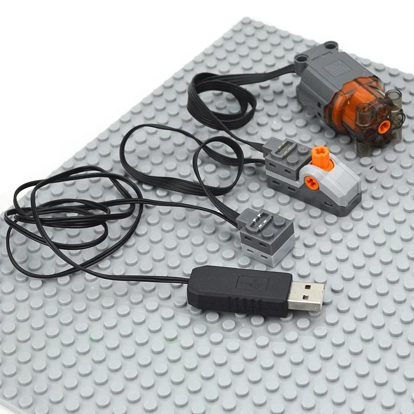 기술 부품 9686 모터 전원 Fuction 그룹 전원 USB Cabe 공급 Cabe For Train Bricks Toys 8883 15039 15036 15012 Leduo