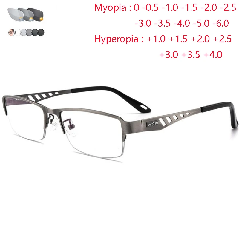 

Men's Business Sun Transition Photochromic Reading Glasses Women Hyperopia Diopters Presbyopia Spectacles +0.25 +50 +100 To +600