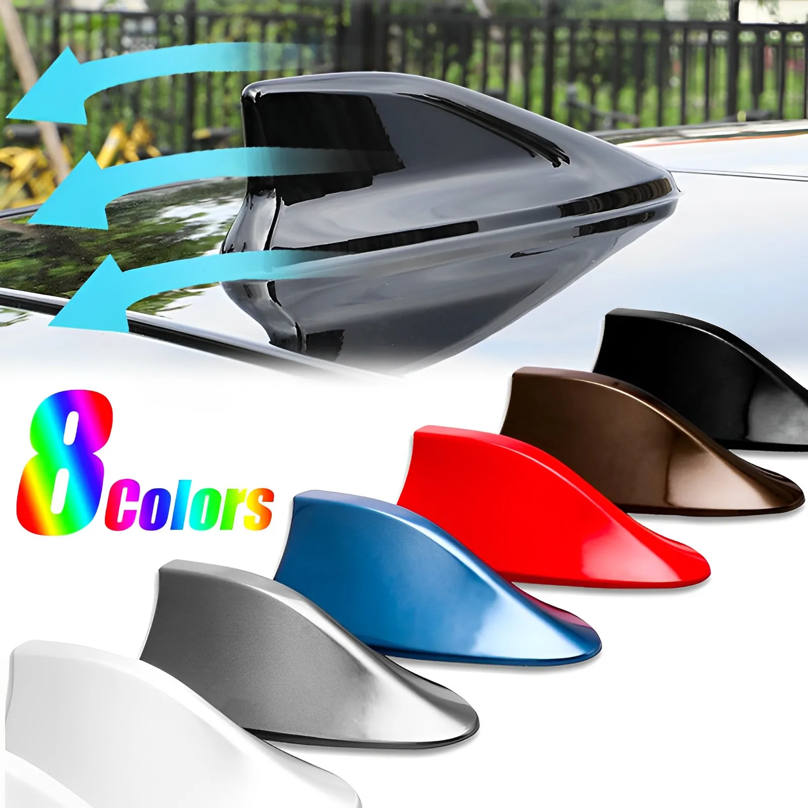 

Universal Car Shark Fin Antenna Wireless Aerials Car Radio FM Signal Car Antenna Car Roof Styling Radio Signal Antenna Aerial