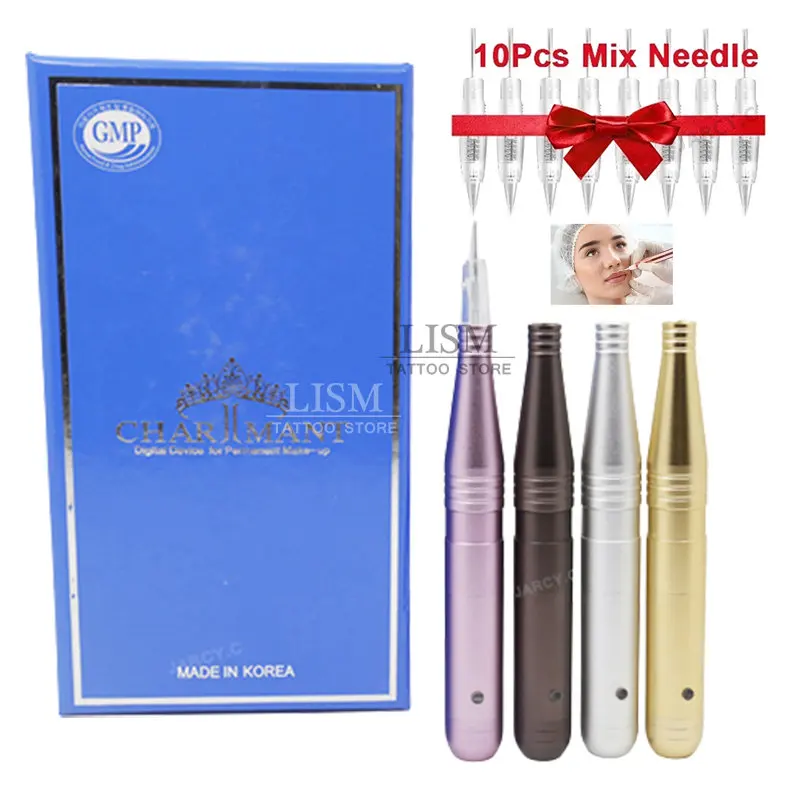 

Charmant Tattoo Machine Pen Permanent Makeup Machine Microblading Tattoo Pen Set MTS Eyebrow Eyeliner Lip with Screw Needle