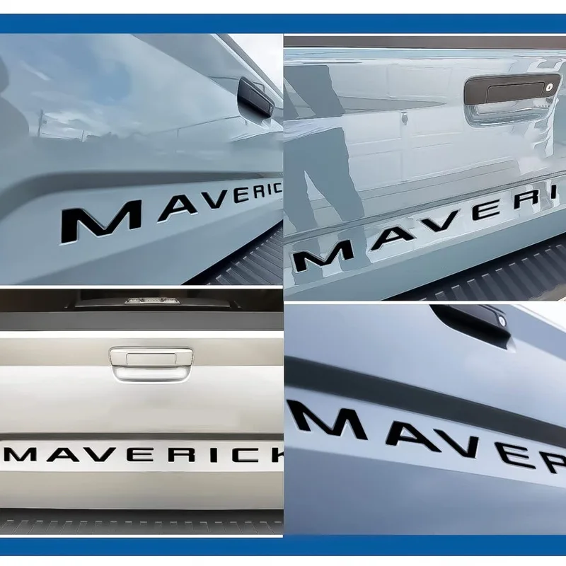 Pickup rear trunk English letter sticker groove decorative word sticker Suitable for Ford Maverick Tremor
