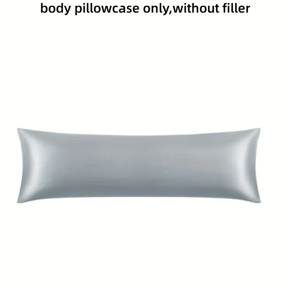 1pc Luxurious Satin Pillowcase for Hair and Skin Care Soft, Silky, Long Body Pillow Cover for Bedroom,Hotel, and Home Decor 2