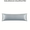 1pc Luxurious Satin Pillowcase for Hair and Skin Care Soft, Silky, Long Body Pillow Cover for Bedroom,Hotel, and Home Decor 2