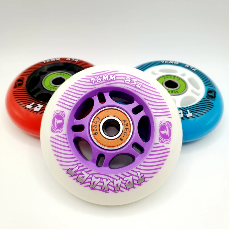 roller skating wheels 8 pcs/ lot roller skates wheel PU wheel with bearings