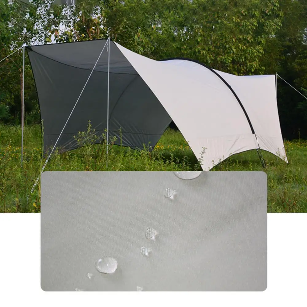 Description Picture 3 of itemCamping Canopy Tent Outdoor Sun & Rain Shelter Thickened Family Picnic Beach Awning Lightweight Bushcraft Backpacking Tarp