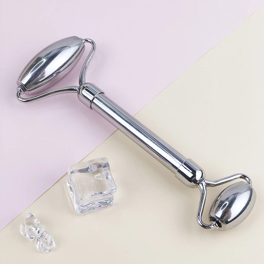 Enhanced Facial Skincare Ice Roller and Gua Sha Set with Stainless Steel Massage Tools