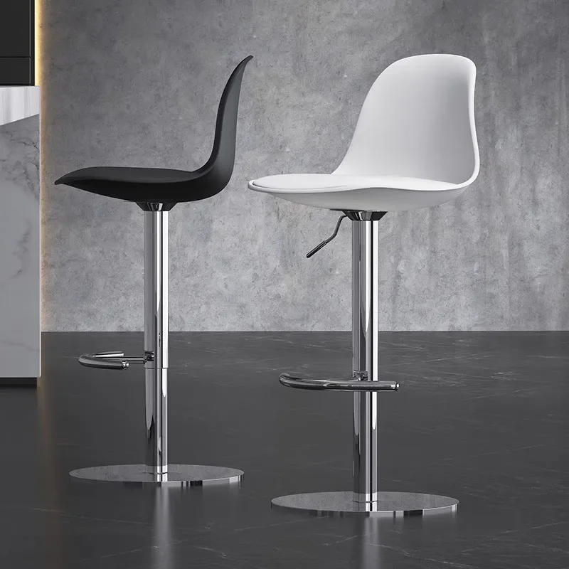 

Plastic Lounge Bar Chairs Modern High Minimalist Swivel Bar Stool Kitchen Counter Height Chaises Salle Manger Bar Accessories