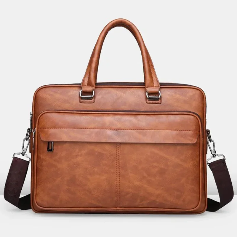 PU Leather Briefcase for Men