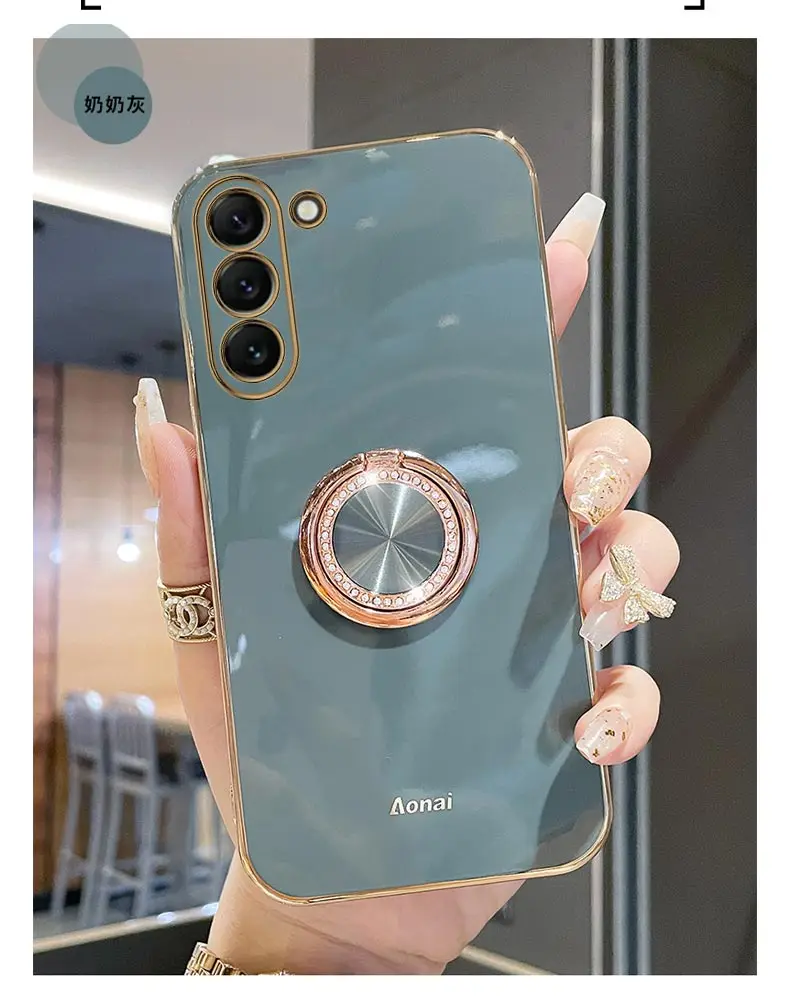 Diamant bling ring halter etui für samsung galaxy s23 s20 s22 s21 s10 s9 s8 note10 20 8 9 plus ultra s20 fe s 23 ständer abdeckung – Detail 6