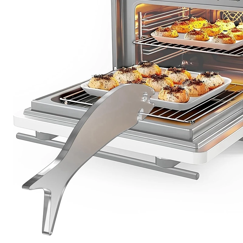Oven Rack Hook For Sliding In-And-Out, Oven Rack Push Pull Tool Puller Stick Accessory For Minimizing Burn Risks