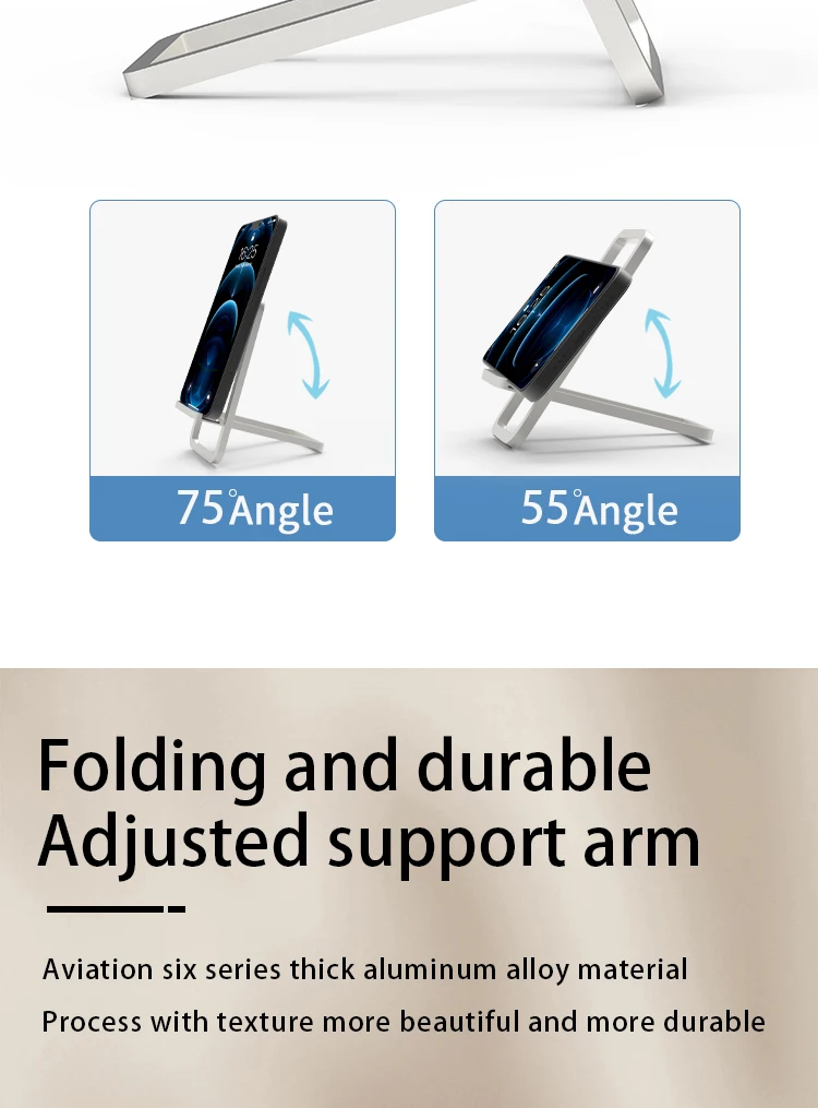Handy-Ständer, Desktop-Lazy-Halter, Nachttisch, faltbar, multifunktional, Smartphone-Unterstützung für iPhone 13, 14, 15, max. Huawei Xiaomi – Detail 8
