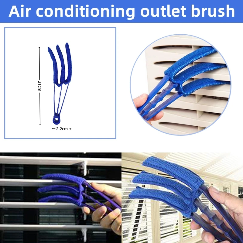 Car Detailing Brush Set Air Vent Cleaning Brush Car Cleaning Tool For Vents Gaps Maintenance Car Air Outlet Detail Clearance
