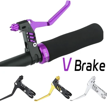 V Leva del freno Ultraleggera Doppia leva del freno Maniglia del freno della bicicletta CNC Leva viola per Brompton Bmx Shimano Magura Tektro