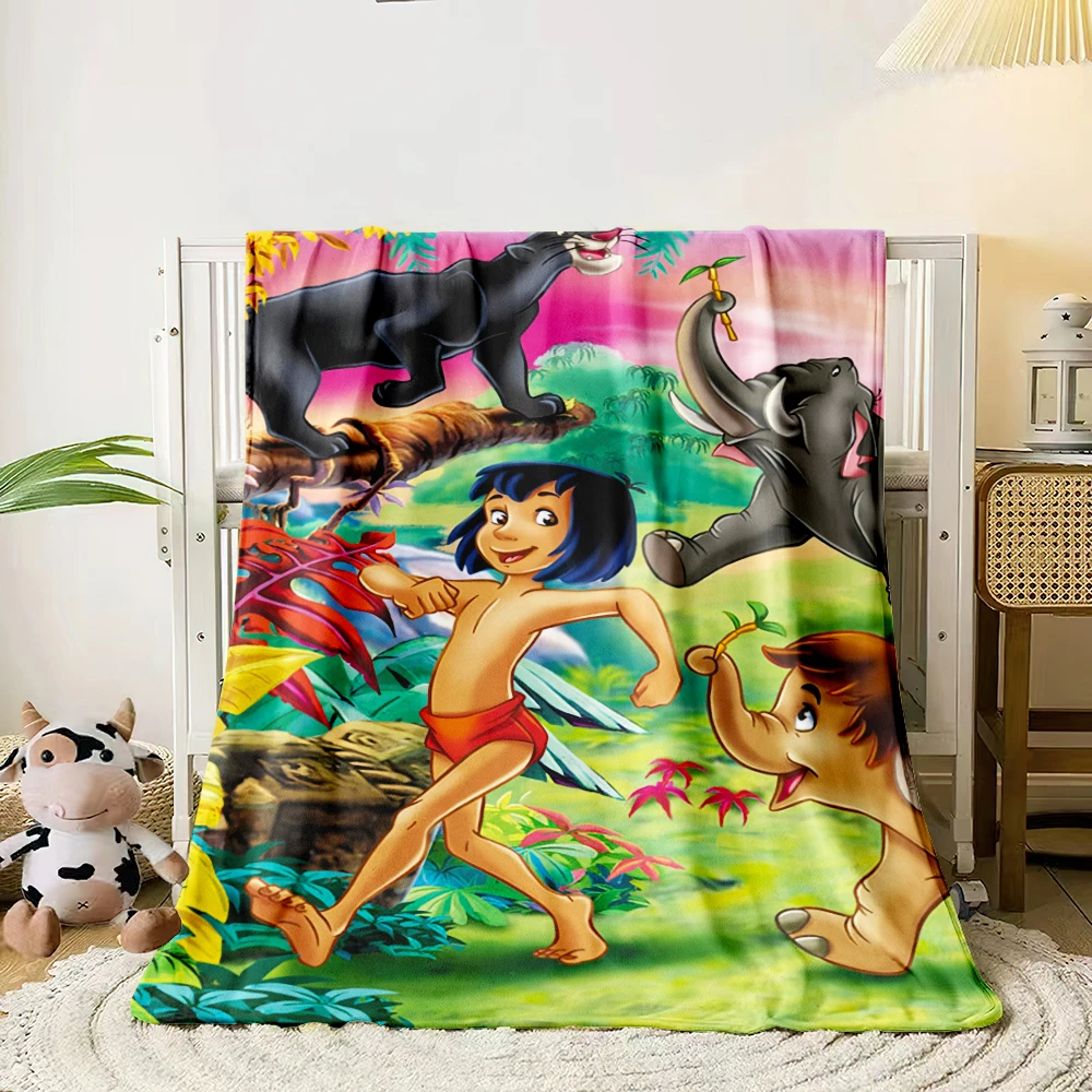 MINISO The Jungle Book HD Art Print Blanket.Oversized Soft Warm Flannel All-season Blanket.Use Sofas,Picnic,Camping Blankets 5