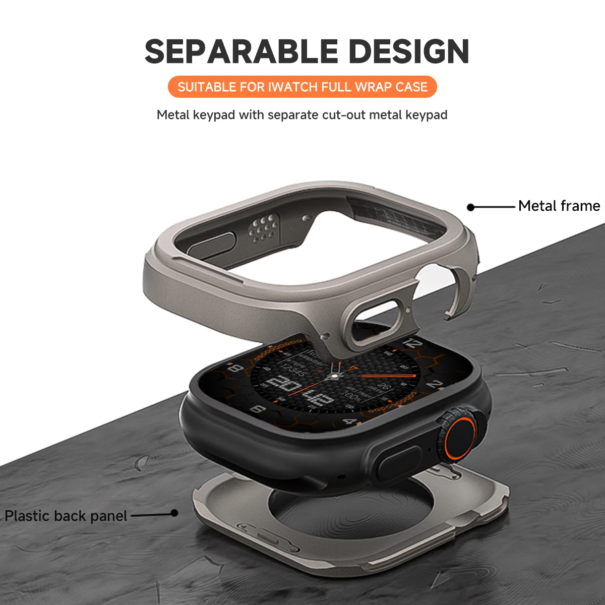 Premium Metal Protective Case for Apple Watch - Alloy Cover Bumper Frame
