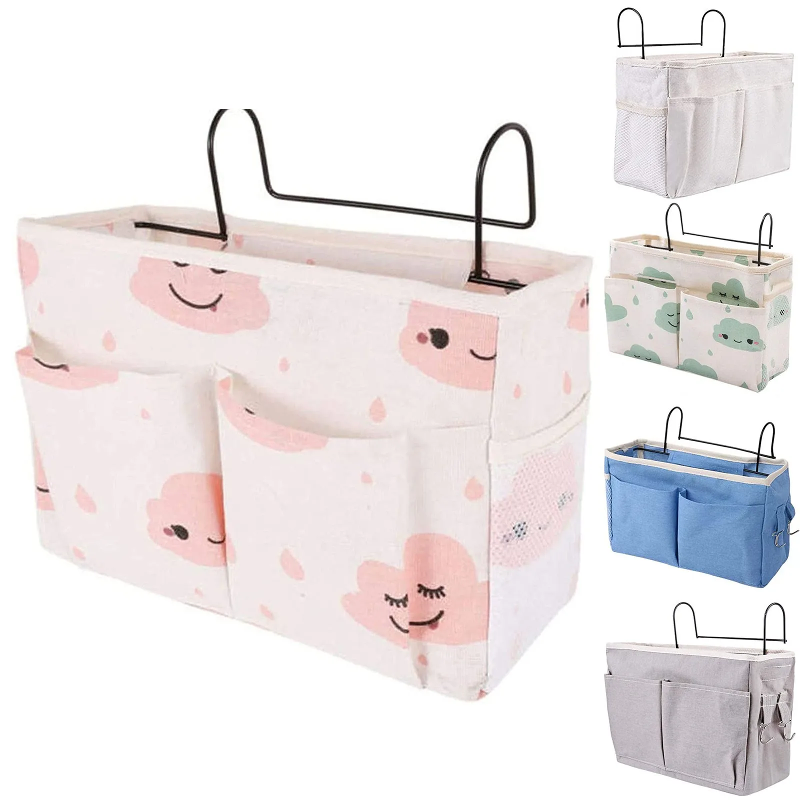 Bed Bag With Wire Frame Bed Organiser Bunk Bed Hanging Bag Storage Bag For Book Magazine Headphones
