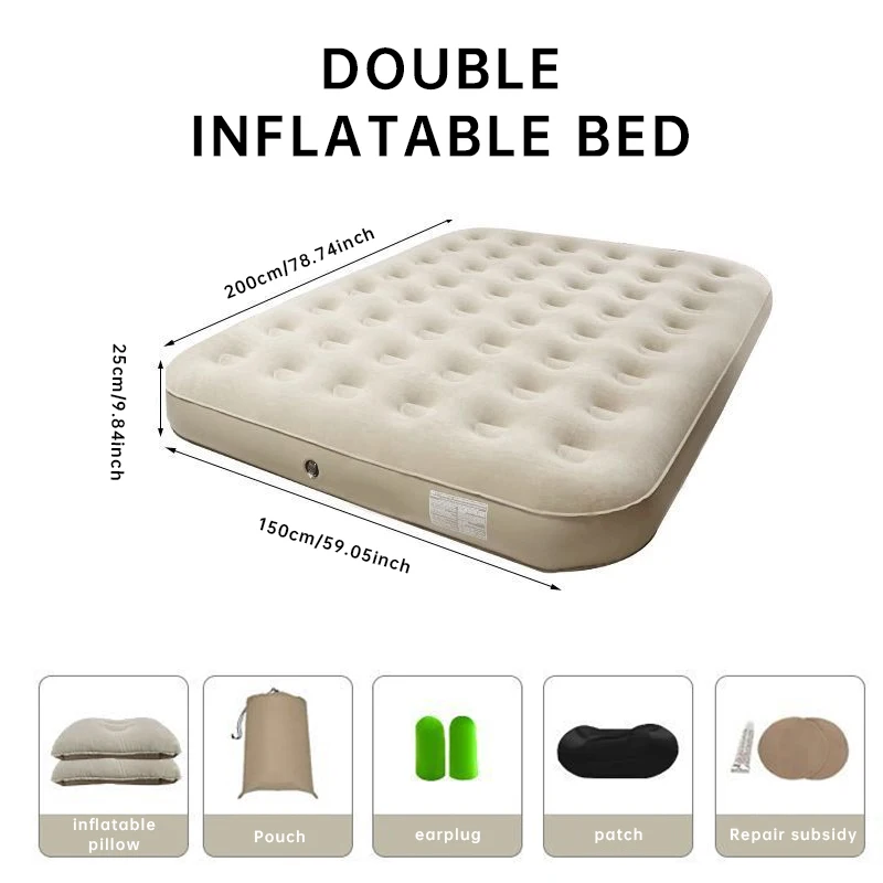 Portable Air Bed Outdoor Camping Automatic Inflatable Mattress Hiking Tent Mattress Home Comfortable Leisure Bed
