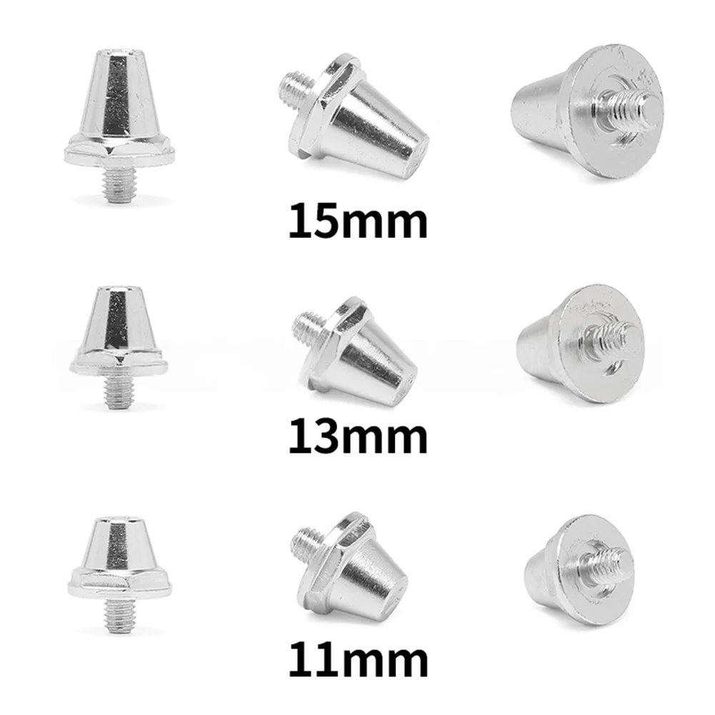 12pcs Football Boot Studs 11/13/15mm Aluminum Alloy Stable Non-Slip Spikes For Rugby Shoes/Hiking Shoes Stud Accessories